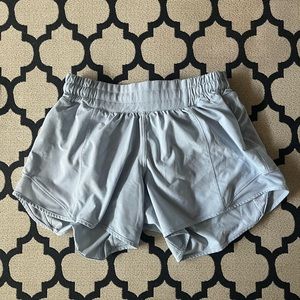 lululemon light blue hotty hot shorts